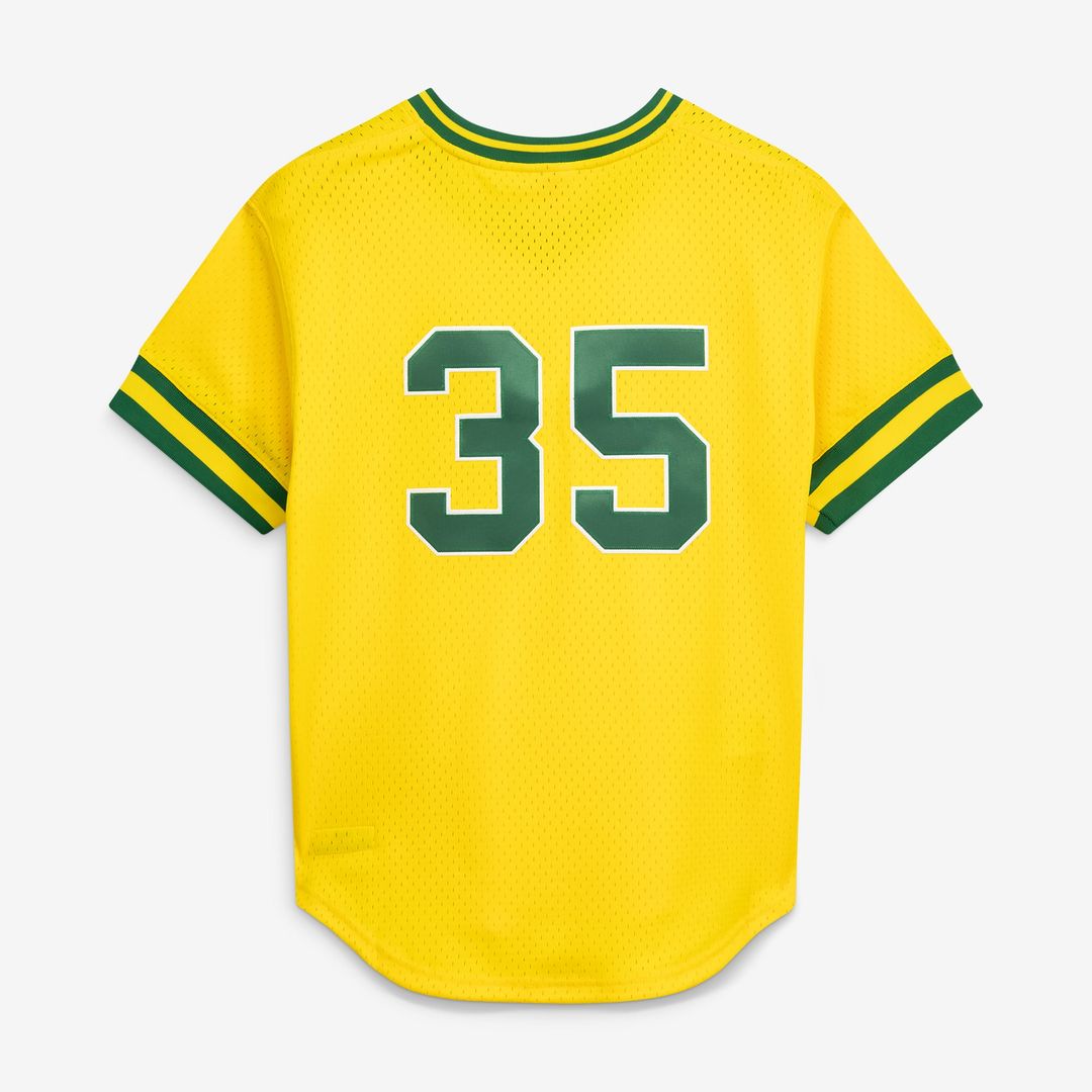 Athletics Mitchell & Ness Yellow Authentic MLB Jersey