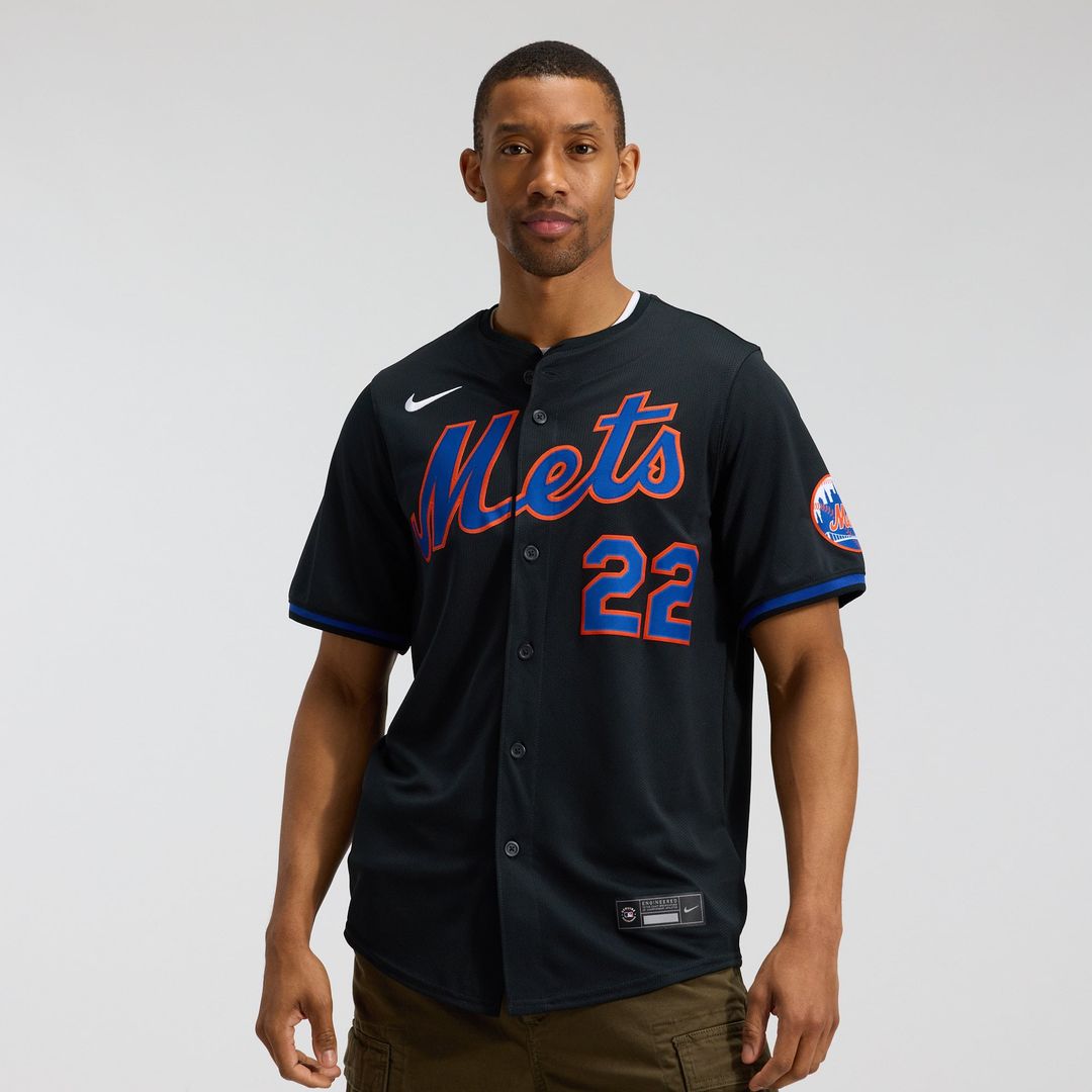 New York Mets Nike Black Authentic MLB Jersey