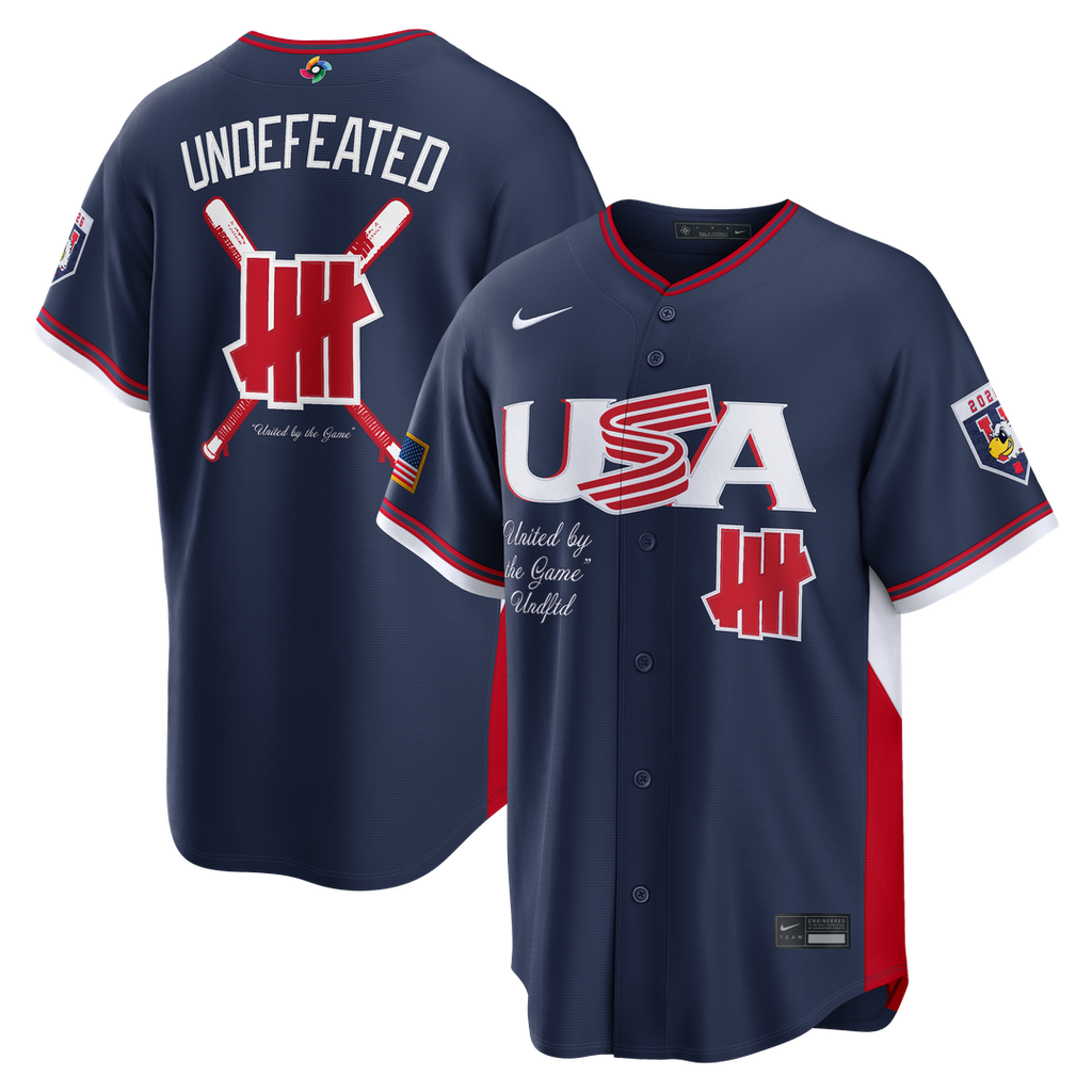 USA Baseball Nike x Undefeated Navy MLB baseball jersey