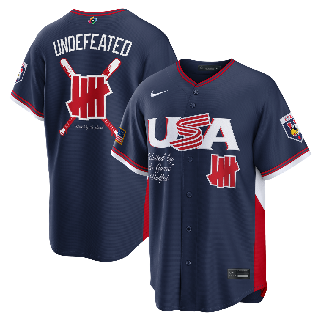 USA Baseball Nike x Undefeated Navy MLB baseball jersey