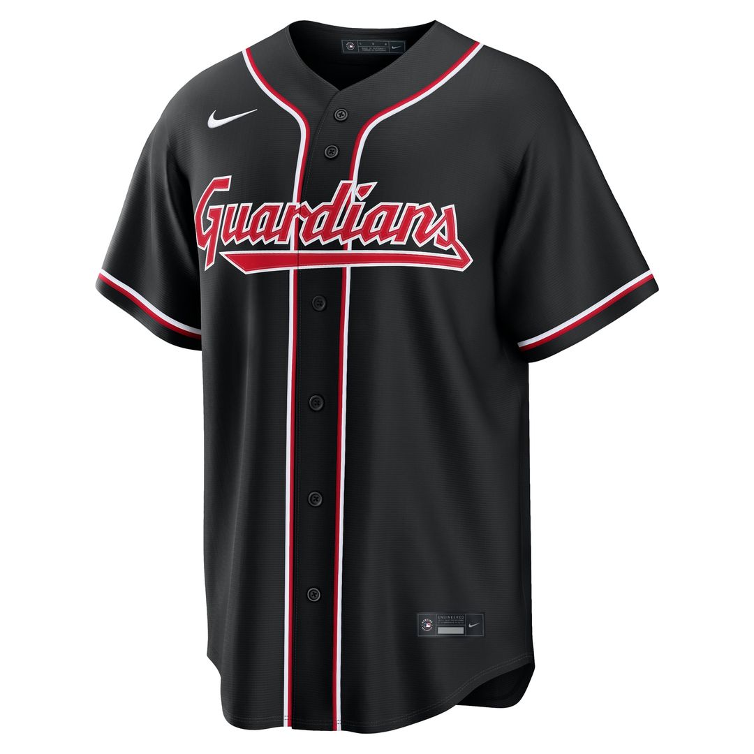 Cleveland Guardians Nike Black Replica MLB Jersey