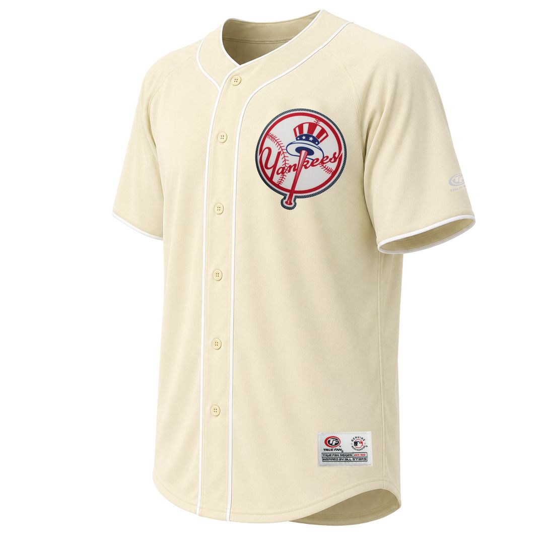 New York Yankees Stitches Cream Authentic MLB Jersey