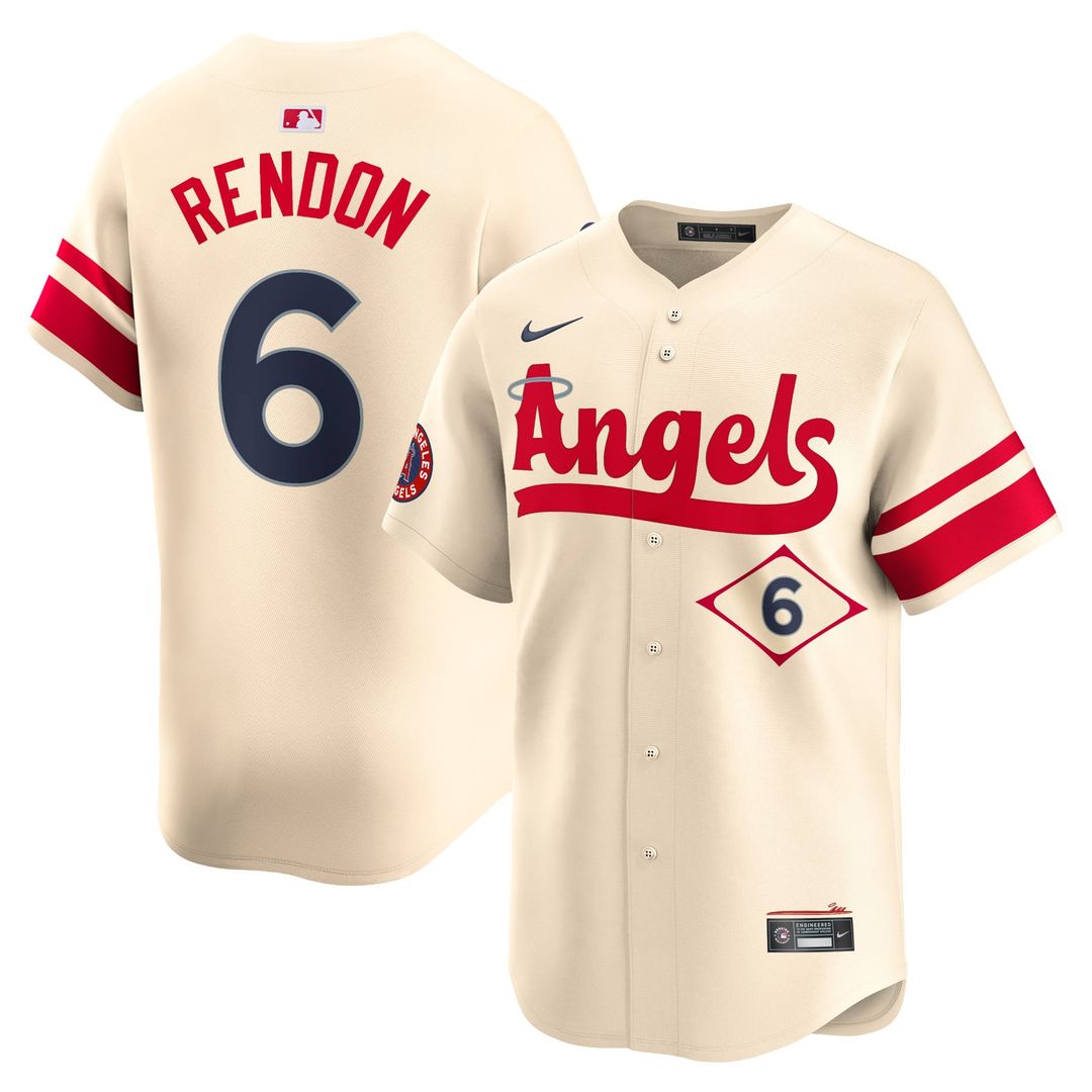 Los Angeles Angels Nike Cream MLB baseball jersey
