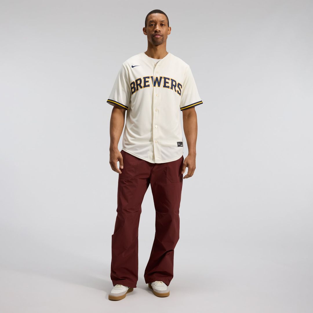 Milwaukee Brewers Nike Cream Replica MLB Jersey
