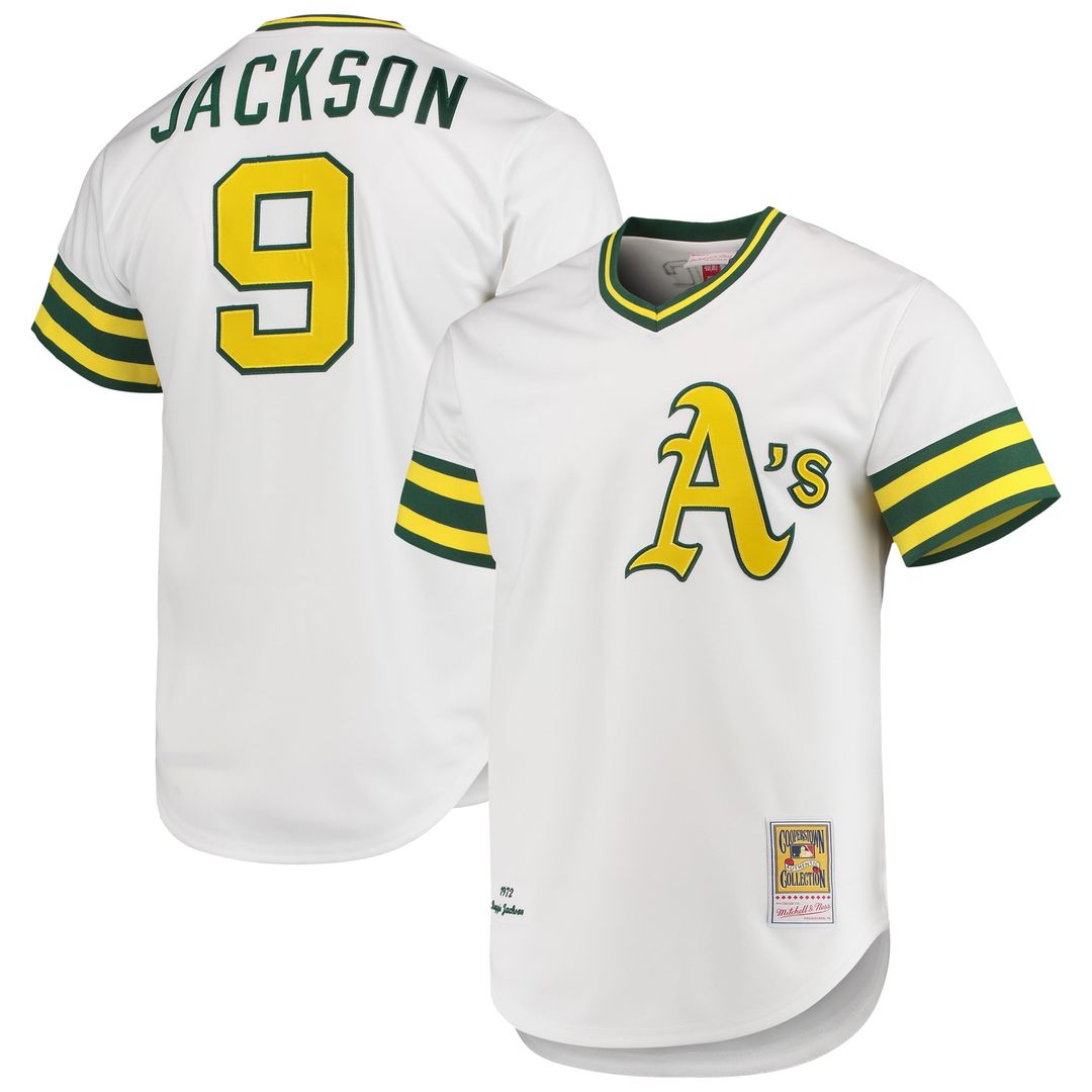 Athletics Mitchell & Ness White Authentic MLB baseball jersey