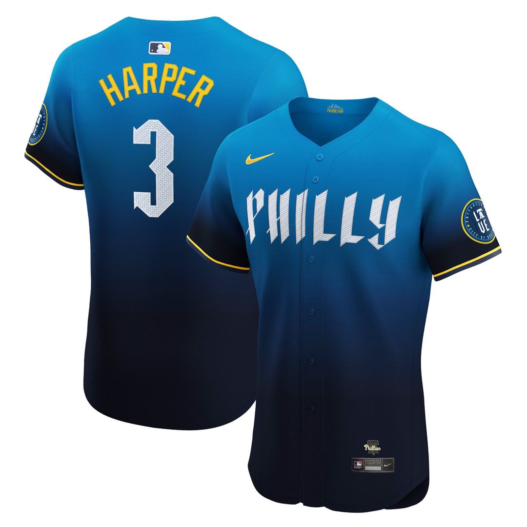 Philadelphia Phillies Nike Navy Authentic MLB baseball jersey