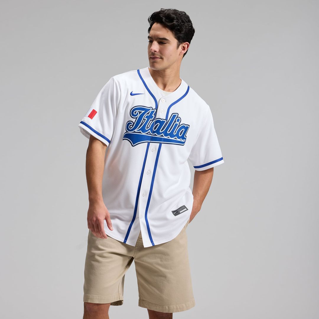 Italy Baseball Nike White MLB Jersey