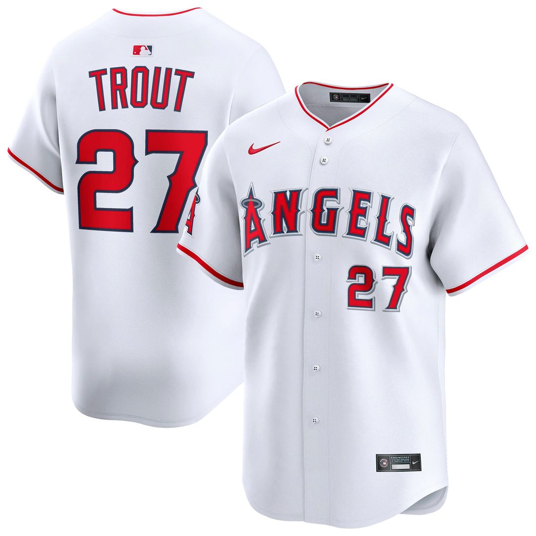 Los Angeles Angels Nike White Authentic MLB baseball jersey