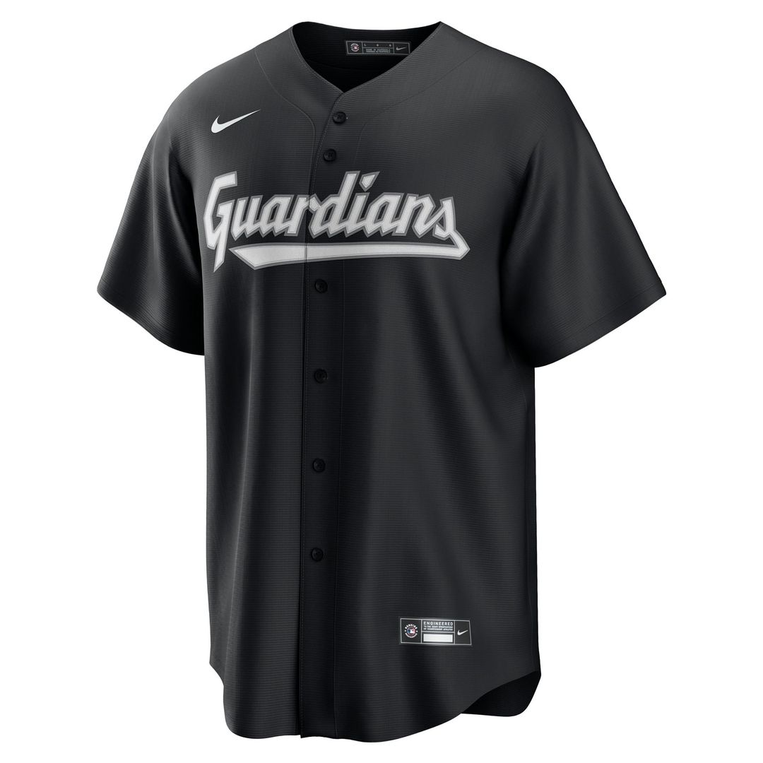 Cleveland Guardians Nike Black Replica MLB Jersey