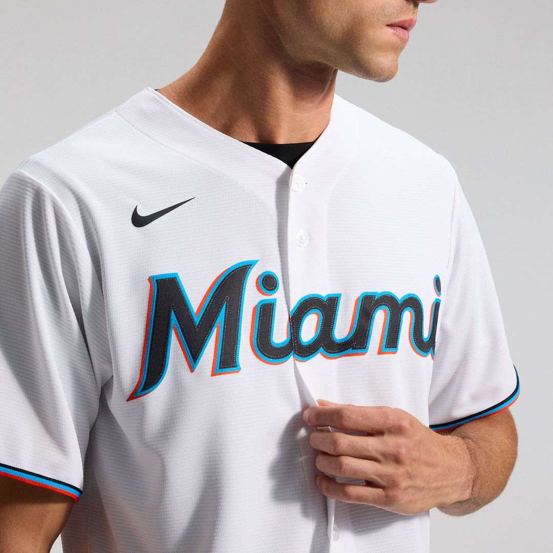 Miami Marlins Nike White Replica MLB Jersey