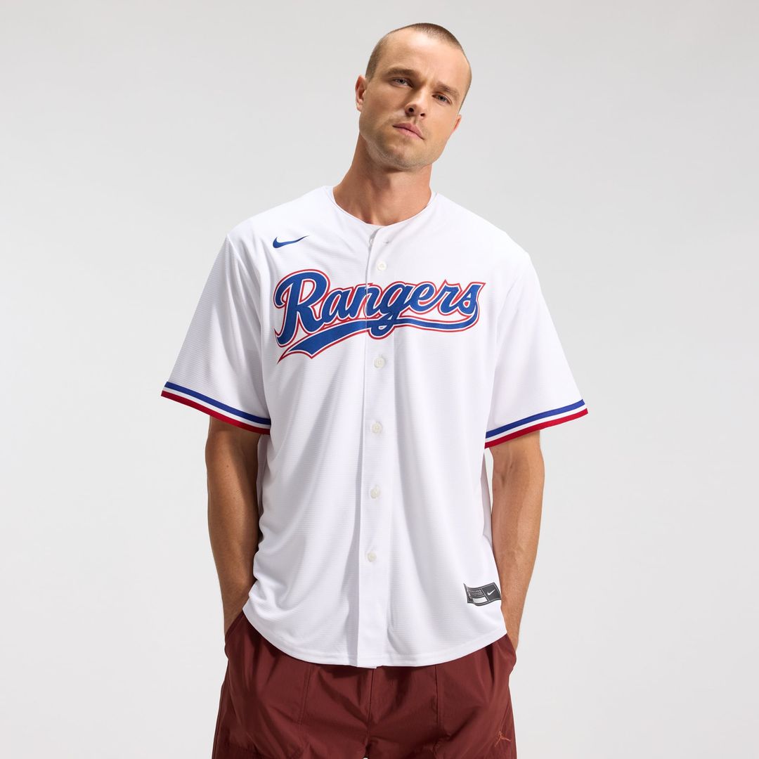 Texas Rangers Nike White Replica MLB baseball jersey