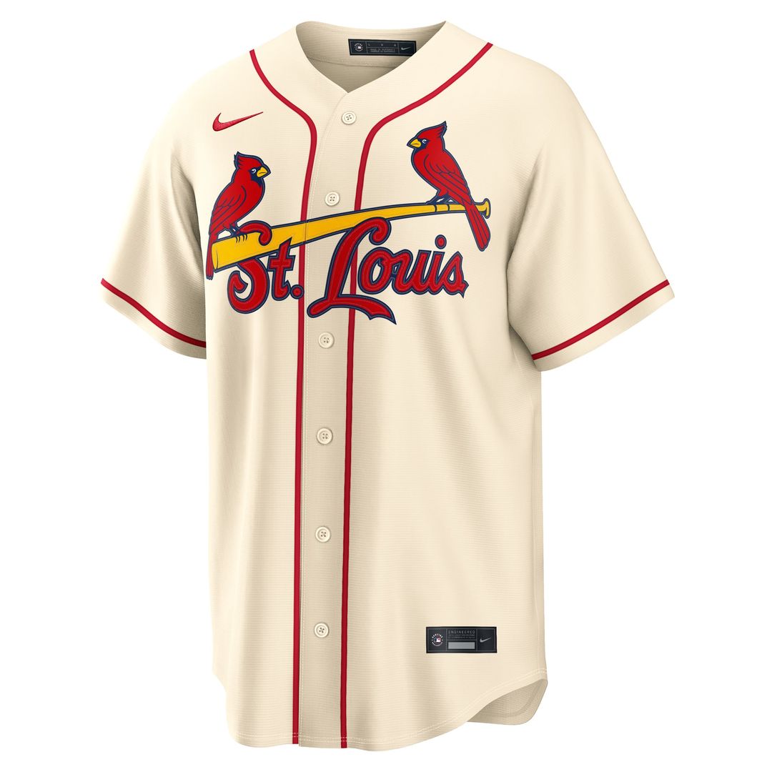 St. Louis Cardinals Nike Cream Replica MLB Jersey