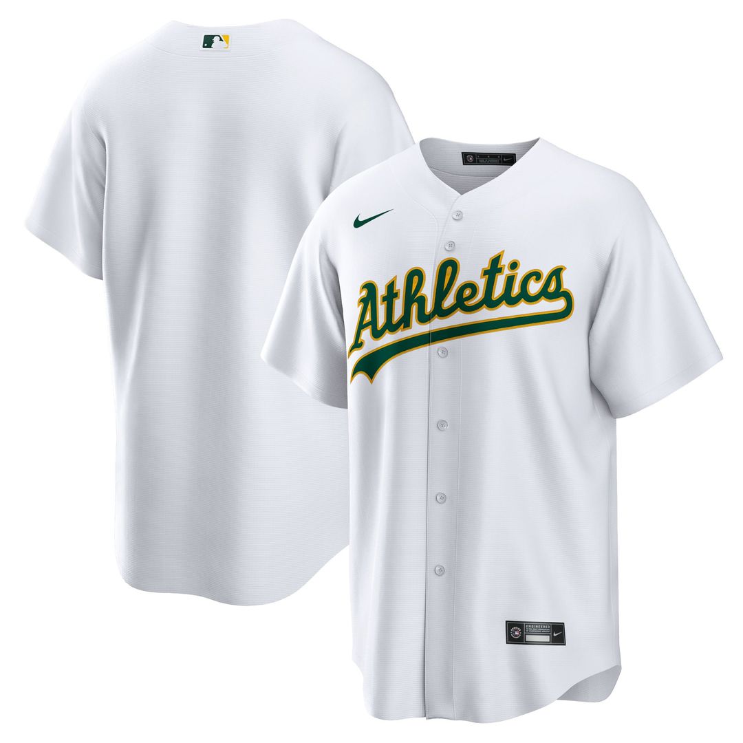 Athletics Nike White Replica MLB baseball jersey