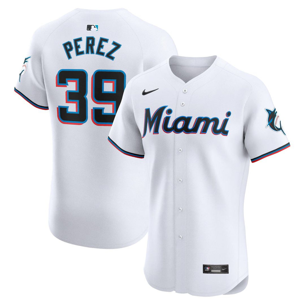 Miami Marlins Nike White Authentic MLB baseball jersey
