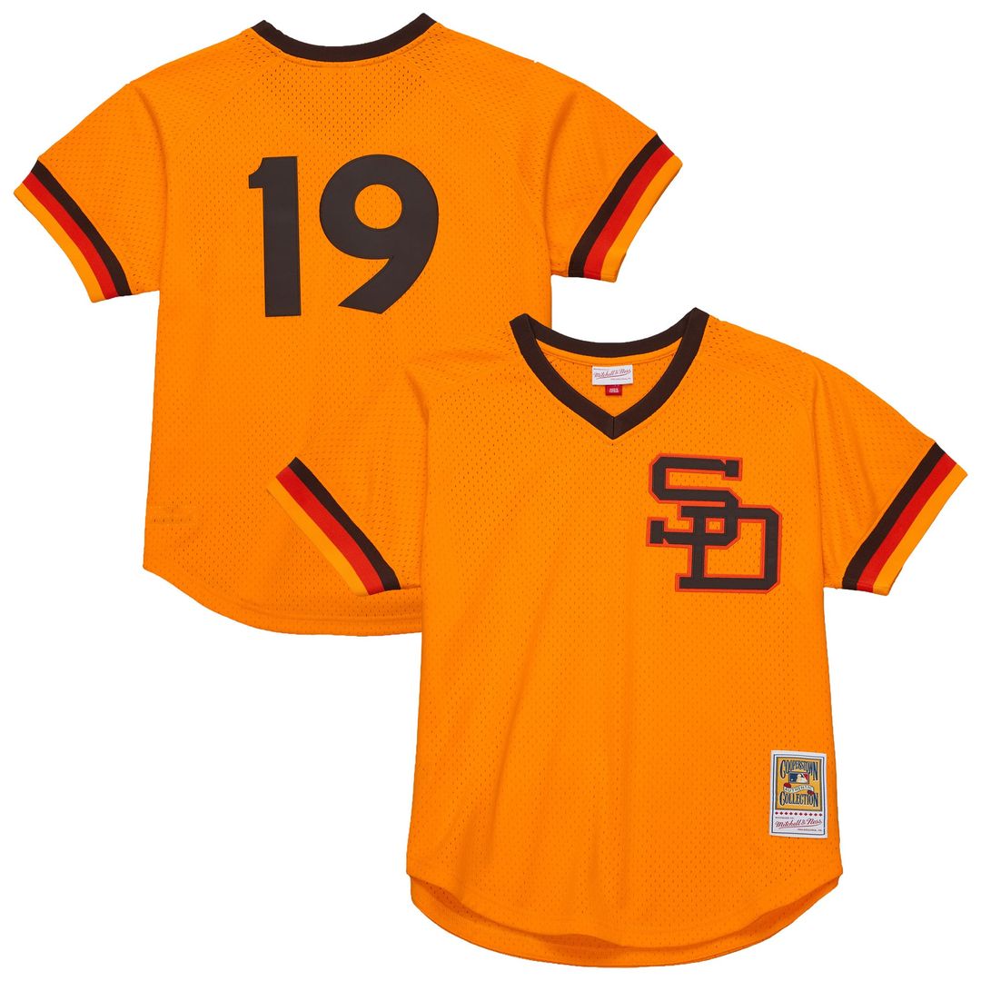 San Diego Padres Mitchell & Ness Gold MLB baseball jersey