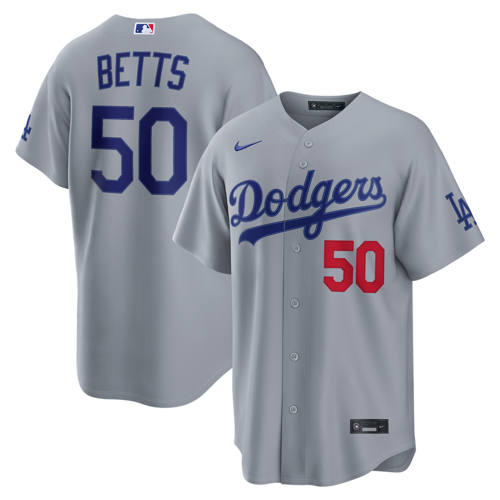 Los Angeles Dodgers Nike Gray Authentic MLB baseball jersey