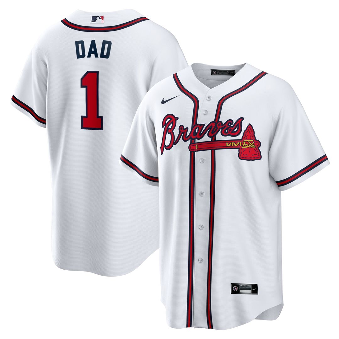 Atlanta Braves Nike White Replica MLB baseball jersey
