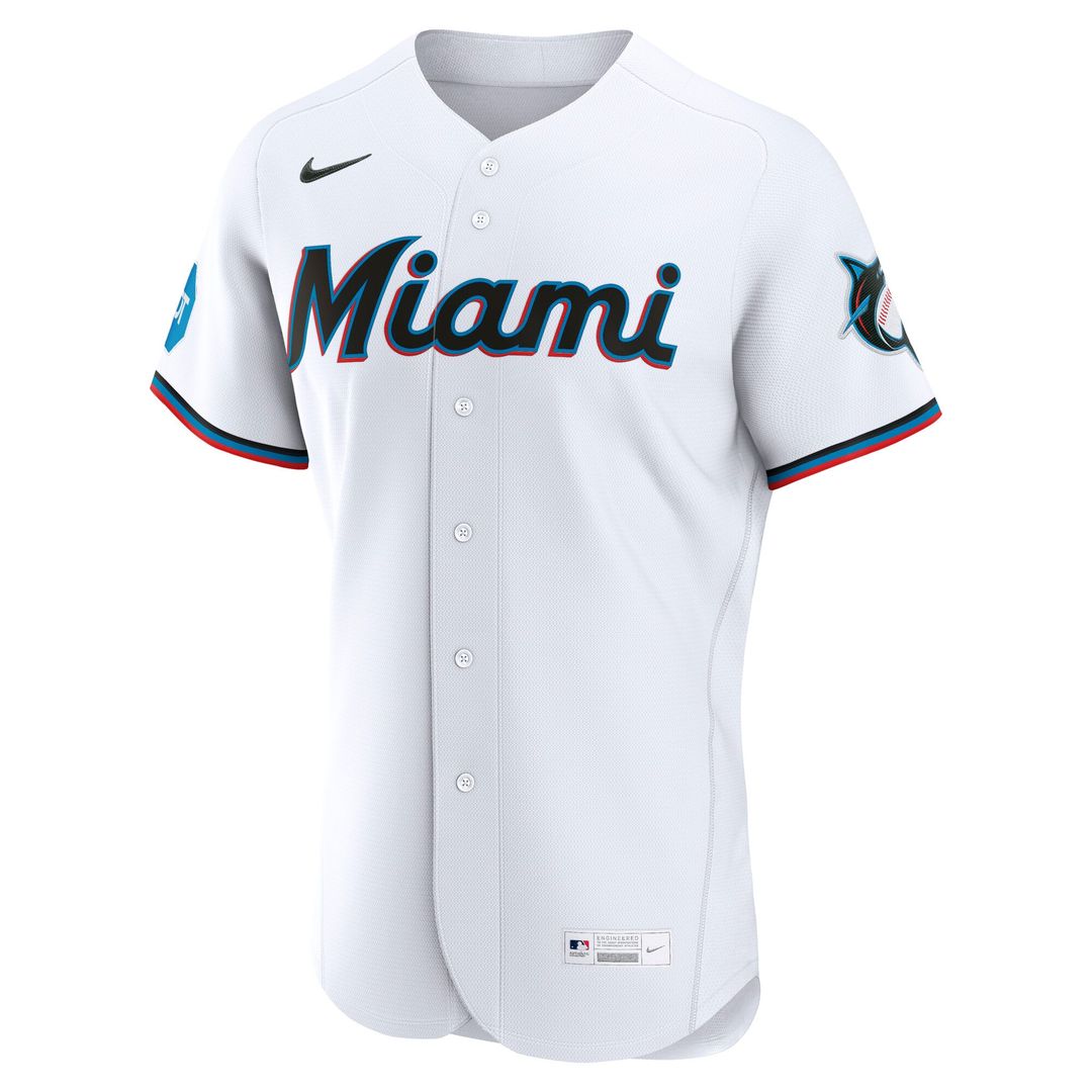 Miami Marlins Nike White Authentic MLB Jersey