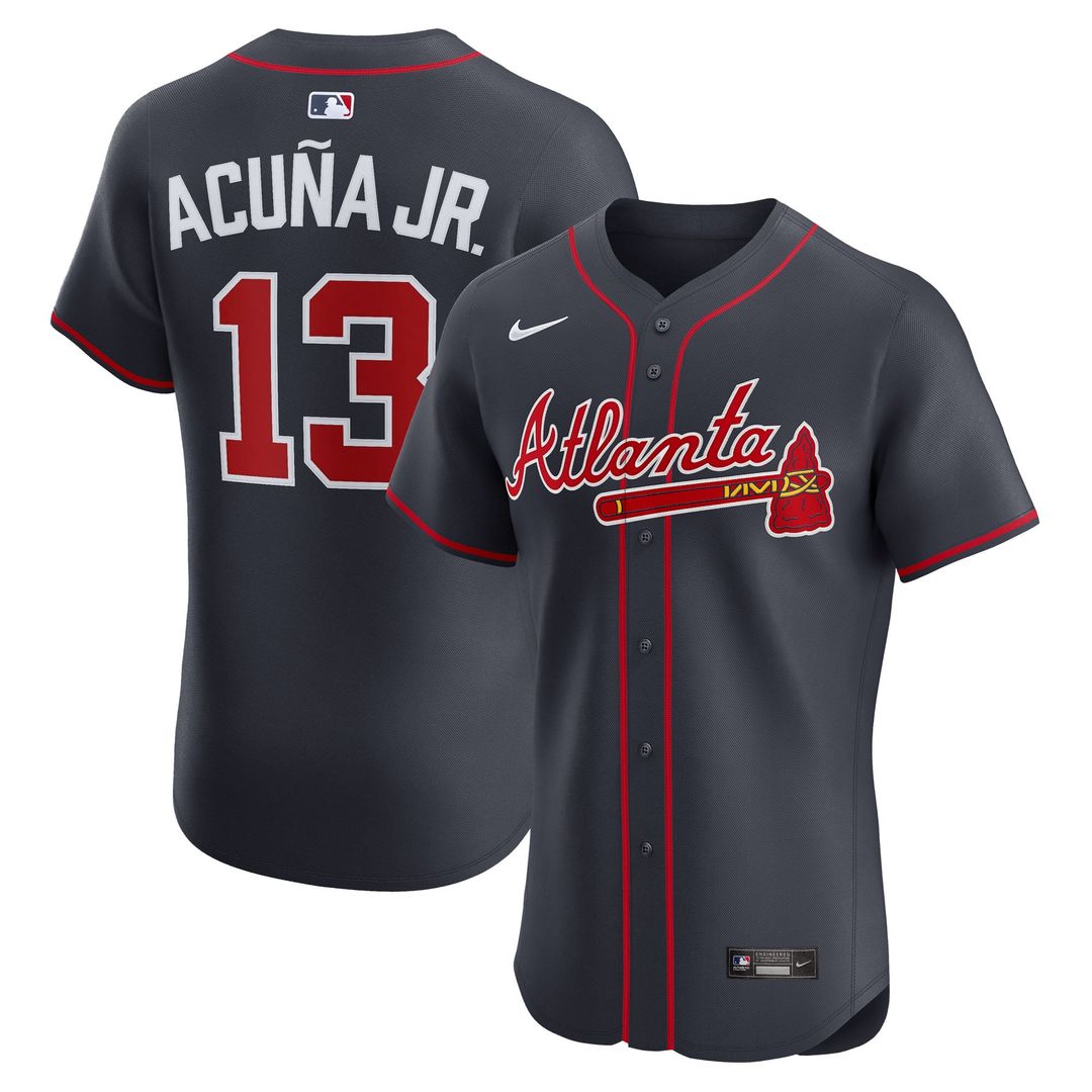 Atlanta Braves Nike Navy Authentic MLB baseball jersey