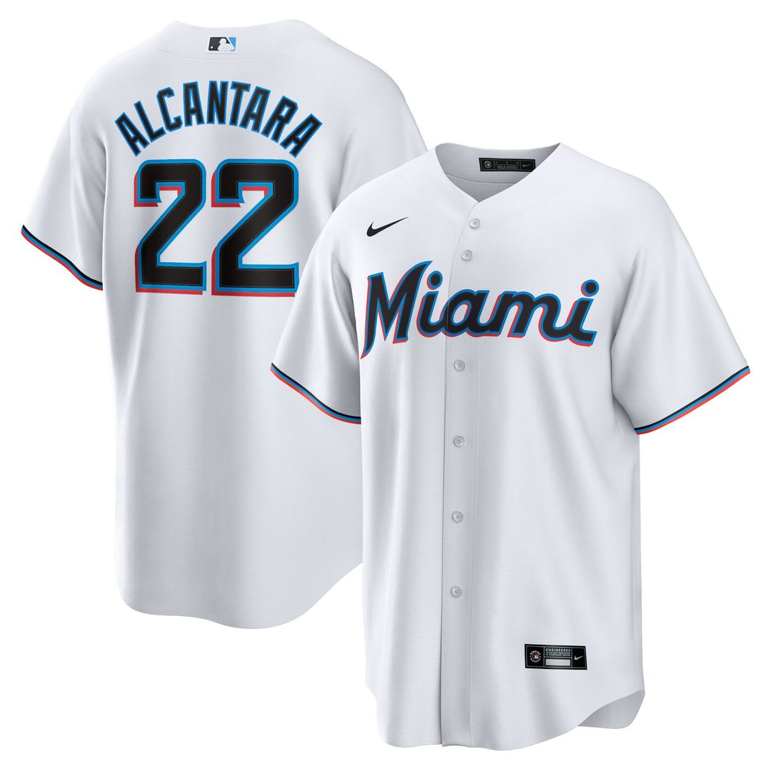 Miami Marlins Nike White Replica MLB baseball jersey