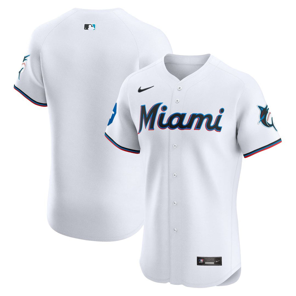 Miami Marlins Nike White MLB baseball jersey
