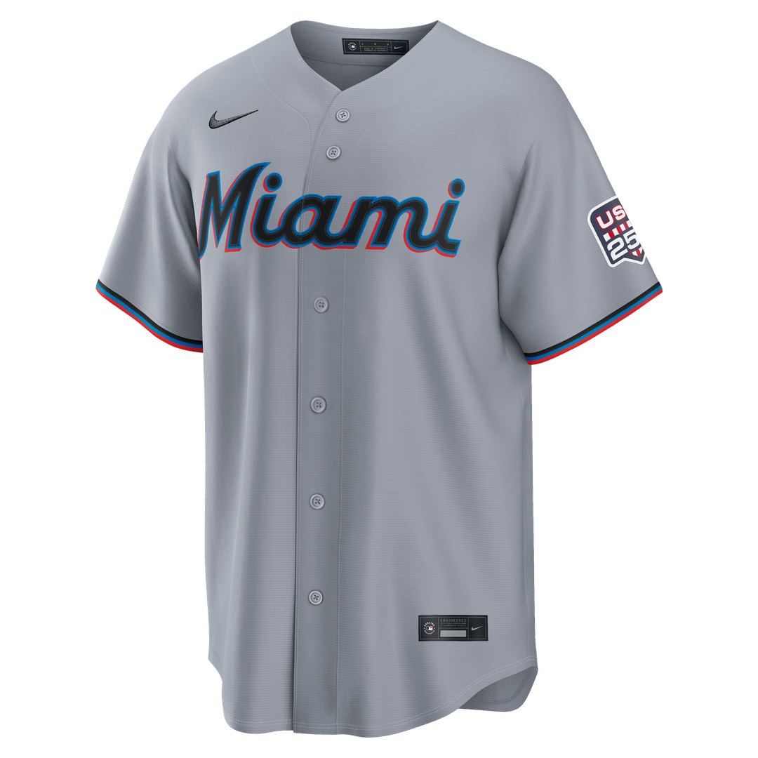 Miami Marlins Nike Gray MLB Jersey