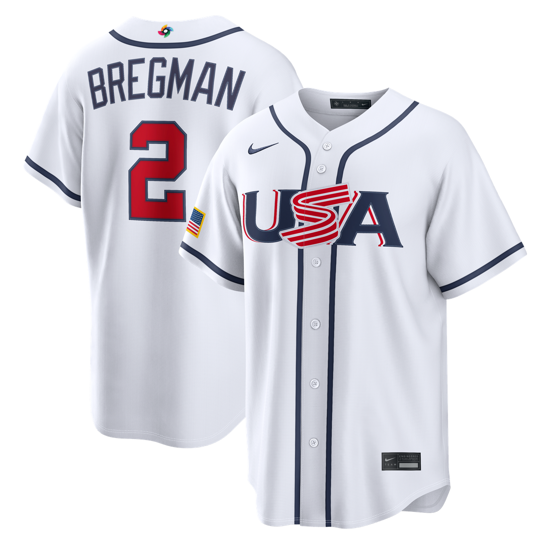 USA Baseball Nike White MLB baseball jersey