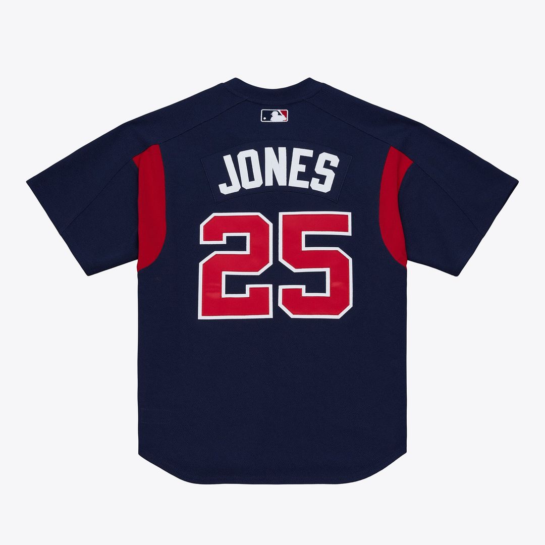 Atlanta Braves Mitchell & Ness Navy Authentic MLB Jersey