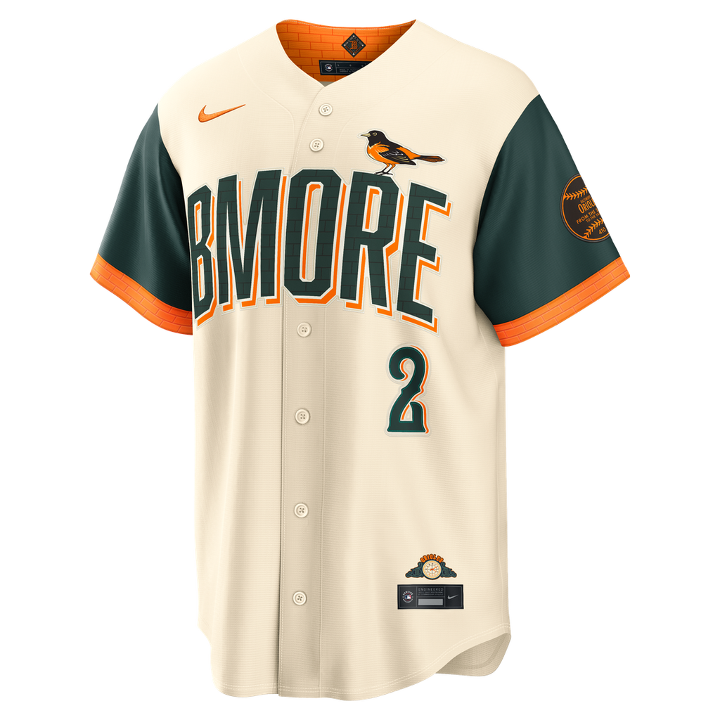 Baltimore Orioles Nike Cream MLB Jersey