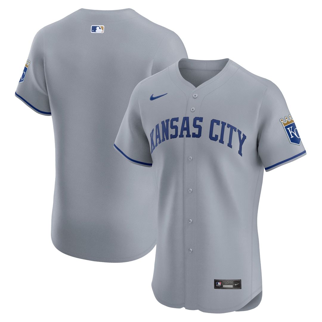 Kansas City Royals Nike Gray Authentic MLB Jersey