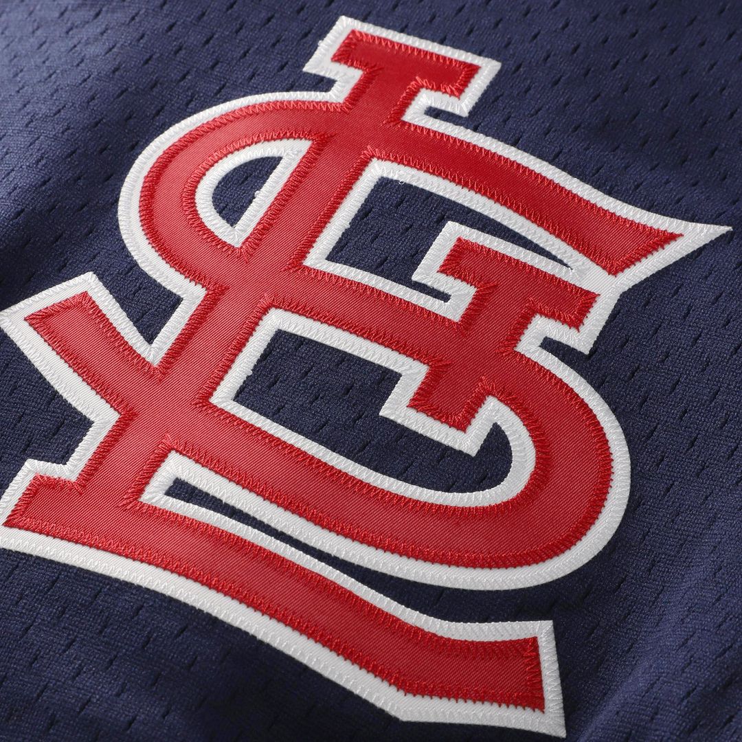 St. Louis Cardinals Mitchell & Ness Navy Authentic MLB Jersey