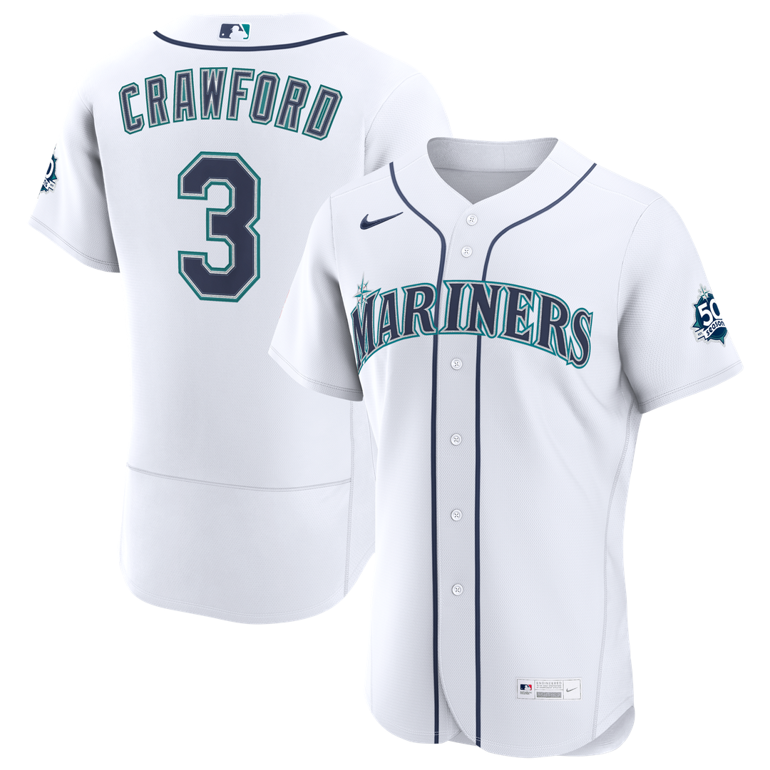 Seattle Mariners Nike White Authentic MLB baseball jersey