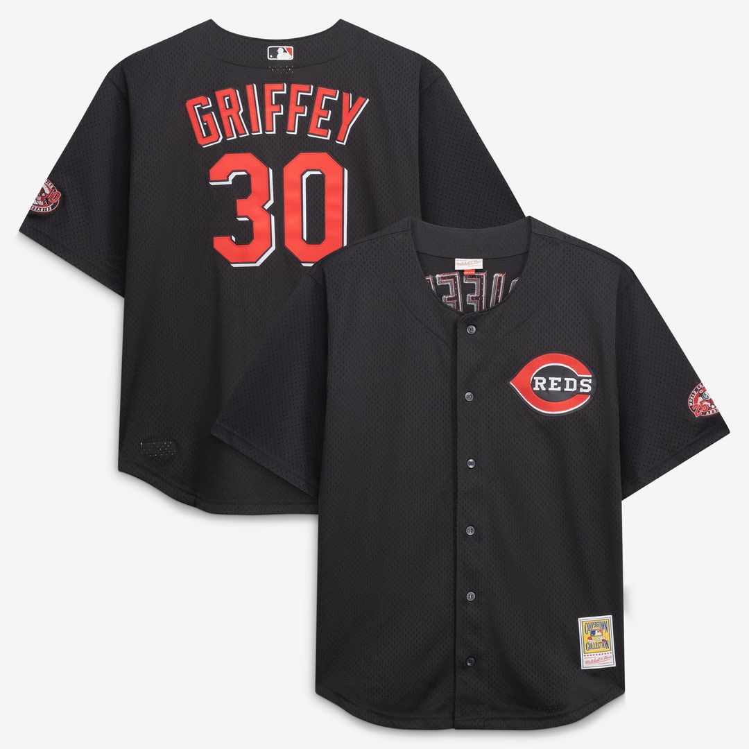 Cincinnati Reds Mitchell & Ness Black Authentic MLB baseball jersey
