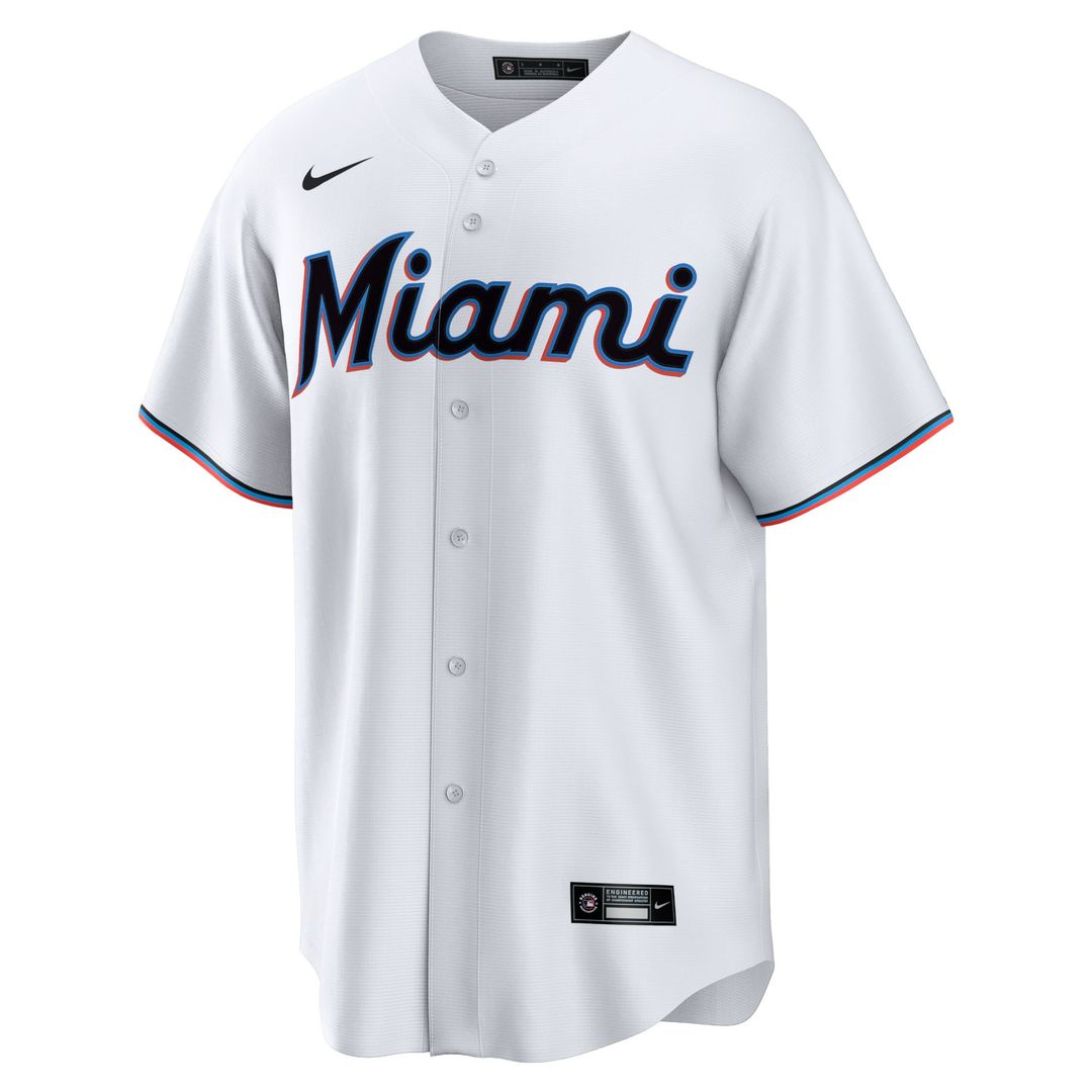 Miami Marlins Nike White Replica MLB Jersey