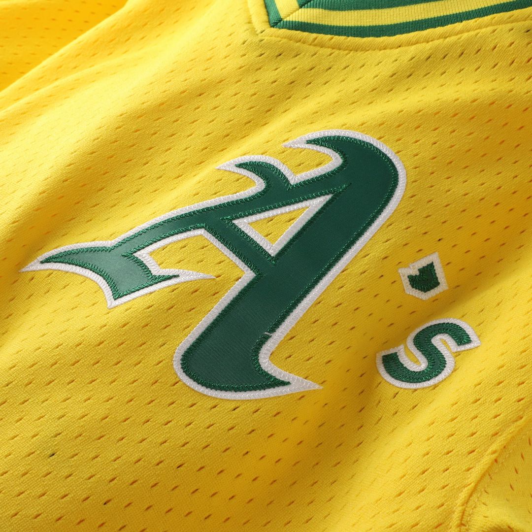 Athletics Mitchell & Ness Gold Authentic MLB Jersey
