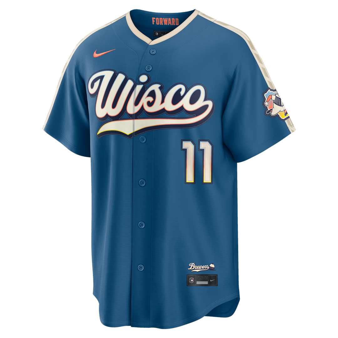 Milwaukee Brewers Nike Blue MLB Jersey
