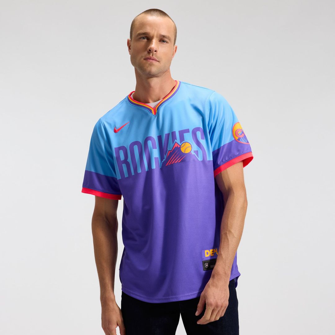 Colorado Rockies Nike Blue MLB baseball jersey