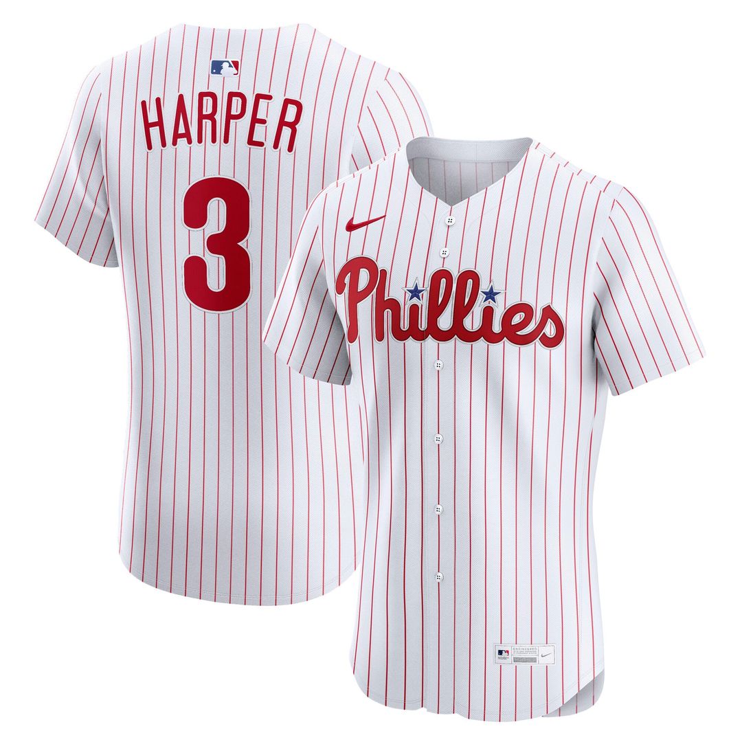 Philadelphia Phillies Nike White Authentic MLB baseball jersey