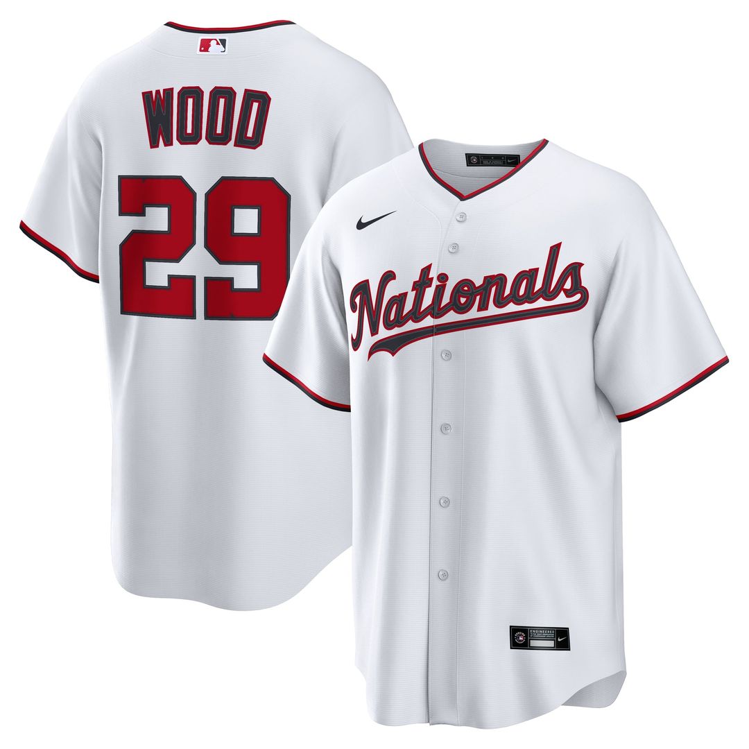 Washington Nationals Nike White Replica MLB baseball jersey