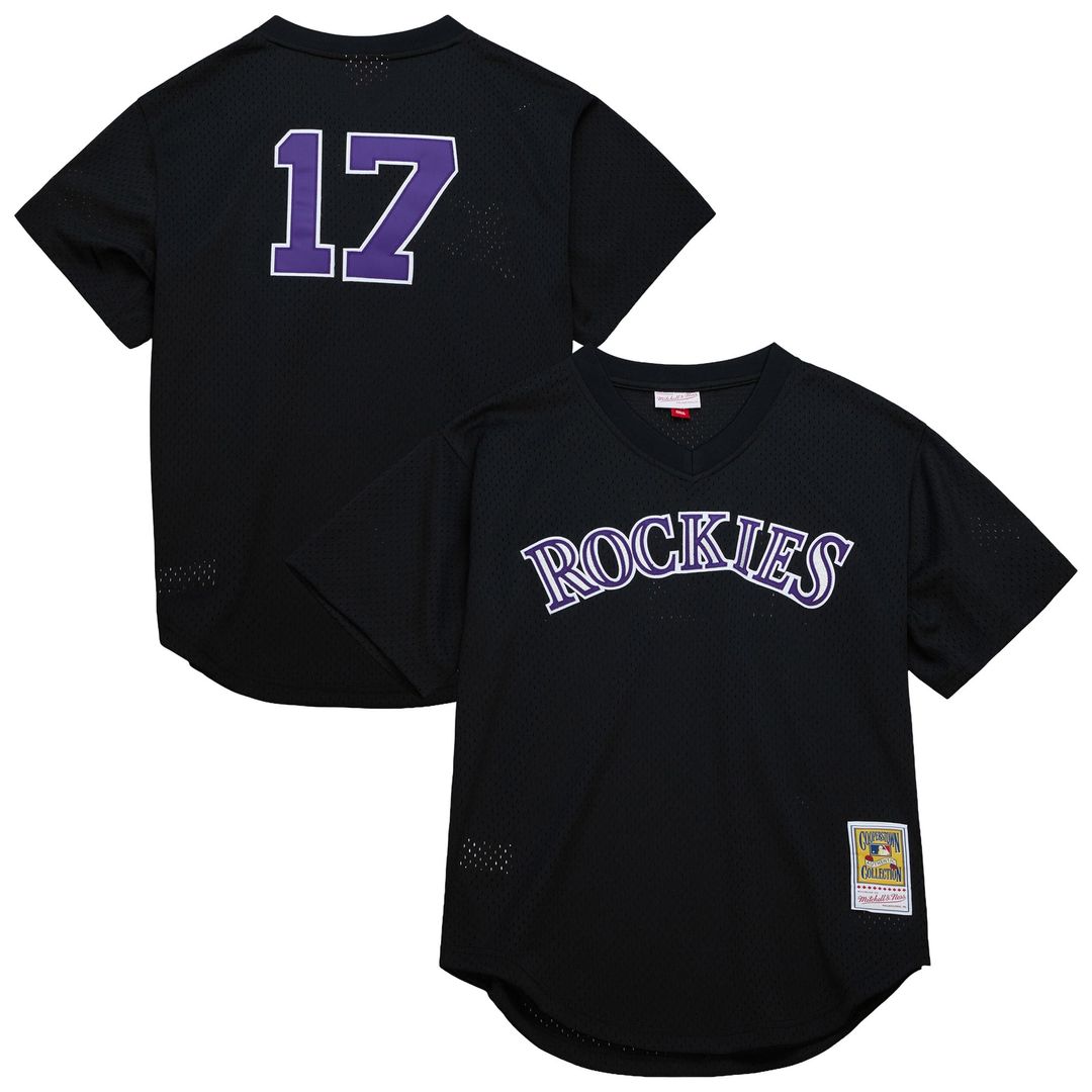 Colorado Rockies Mitchell & Ness Black Authentic MLB baseball jersey