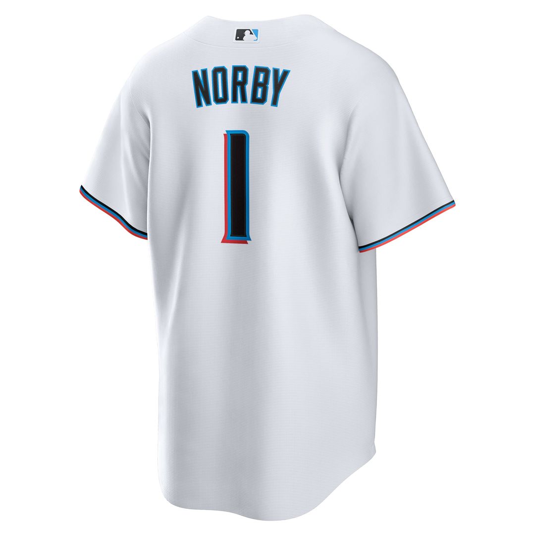 Miami Marlins Nike White Replica MLB Jersey