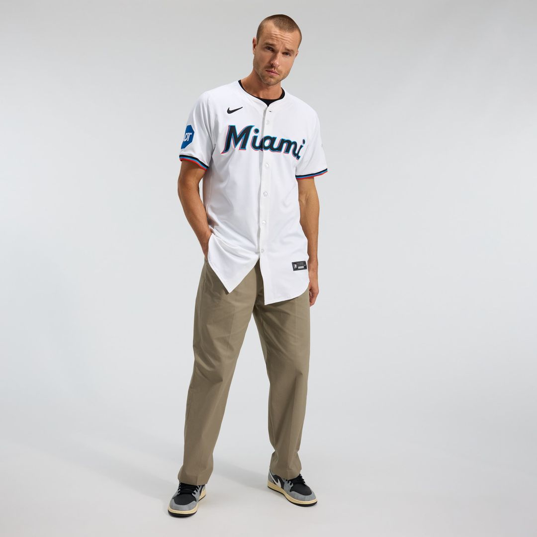 Miami Marlins Nike White Authentic MLB Jersey