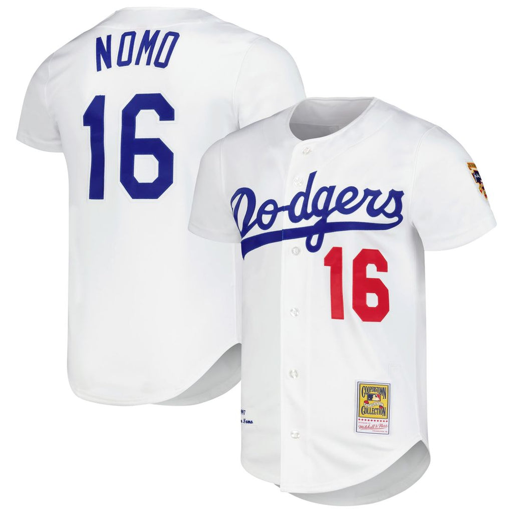 Los Angeles Dodgers Mitchell & Ness White Authentic MLB baseball jersey