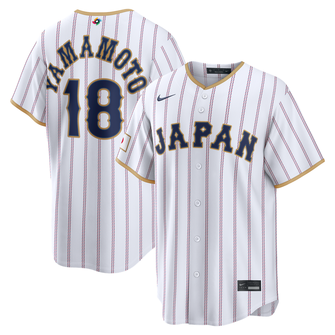 Japan Baseball Nike White MLB baseball jersey