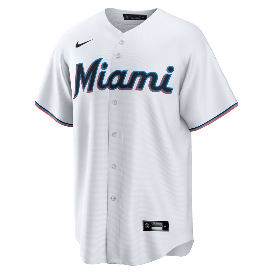 Miami Marlins Nike White Replica MLB Jersey