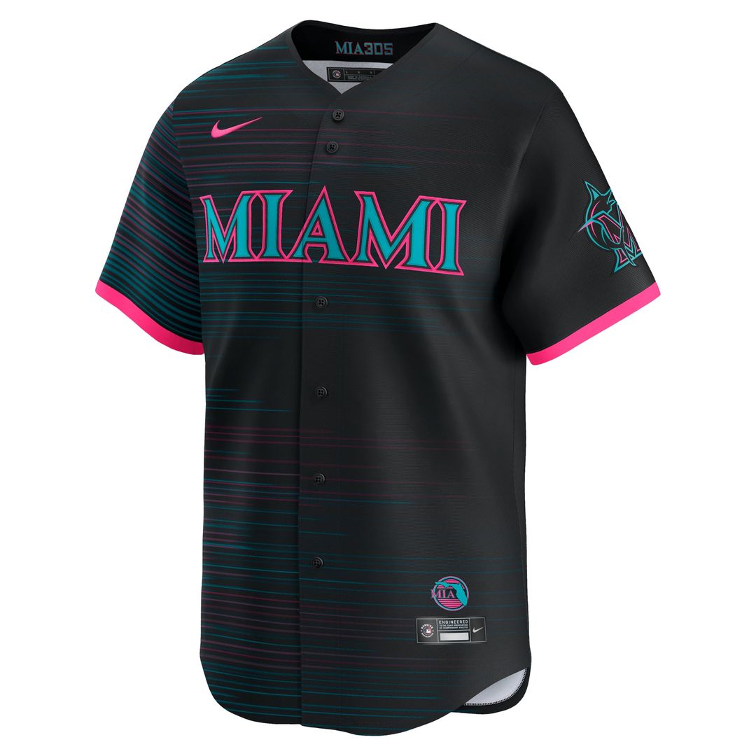 Miami Marlins Nike Black MLB Jersey