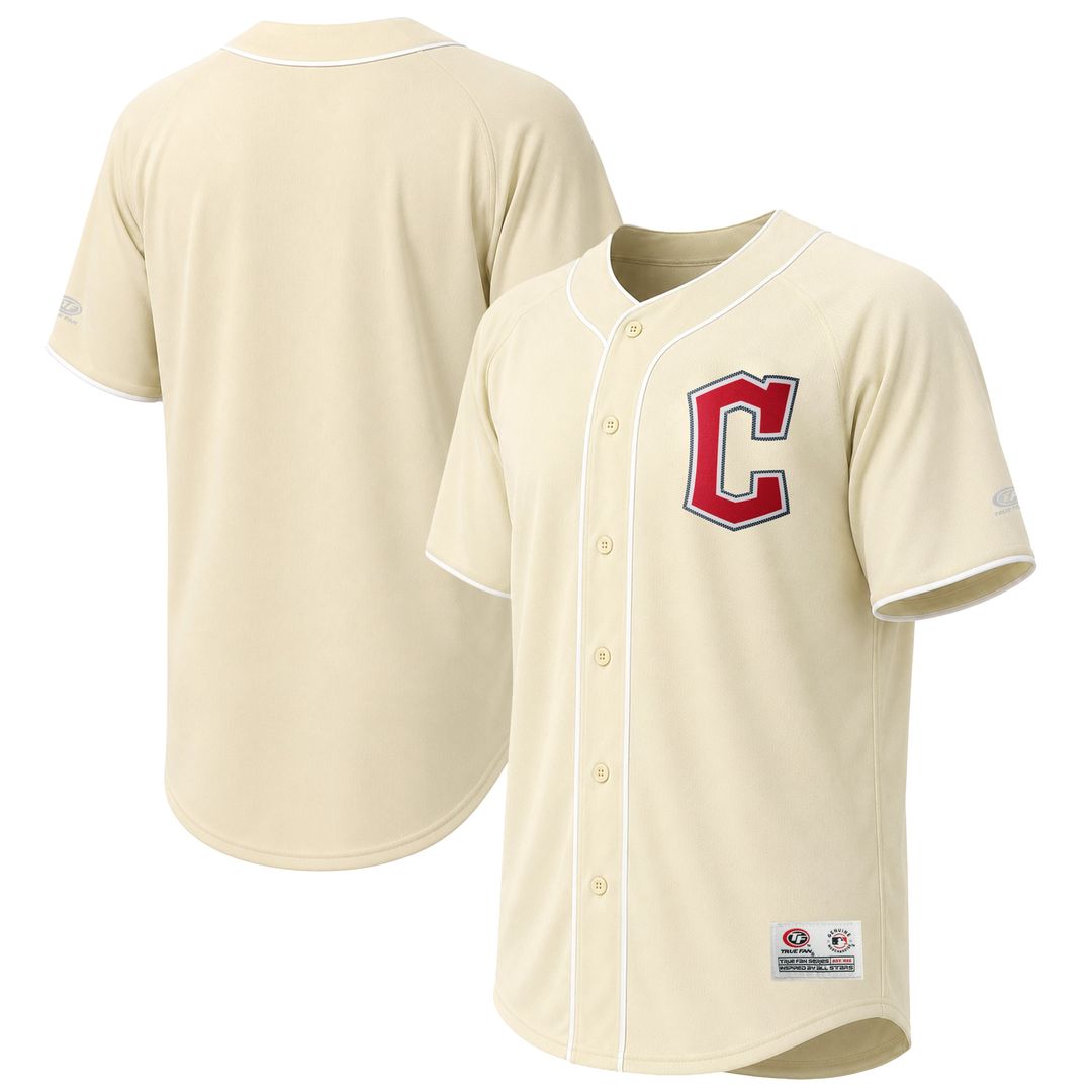 Cleveland Guardians Stitches Cream Authentic MLB baseball jersey