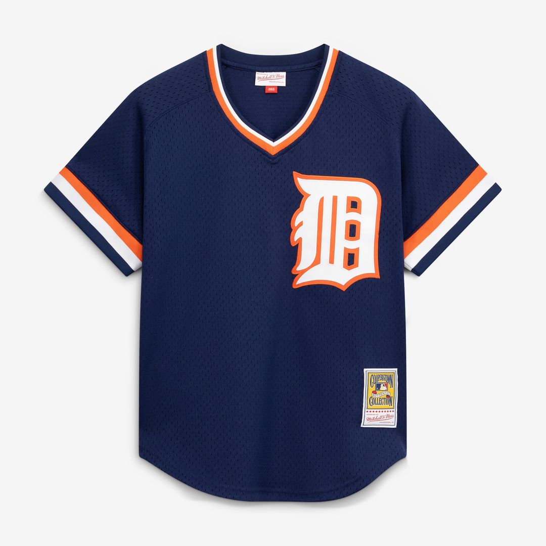 Detroit Tigers Mitchell & Ness Navy Authentic MLB Jersey