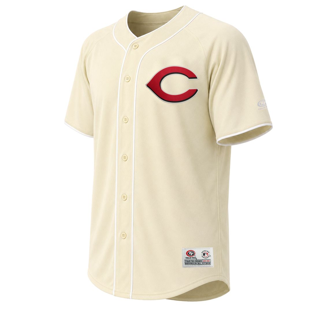 Cincinnati Reds Stitches Cream Authentic MLB Jersey