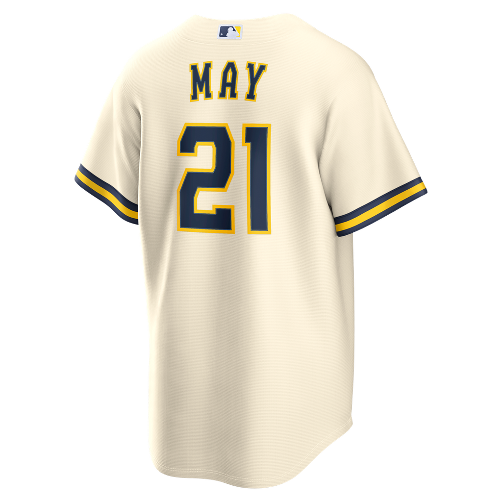 Milwaukee Brewers Nike Cream Replica MLB Jersey
